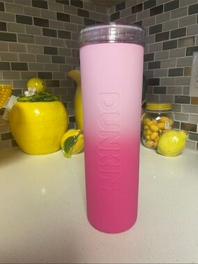 Dunkin Pink Ombre Travel Tumbler